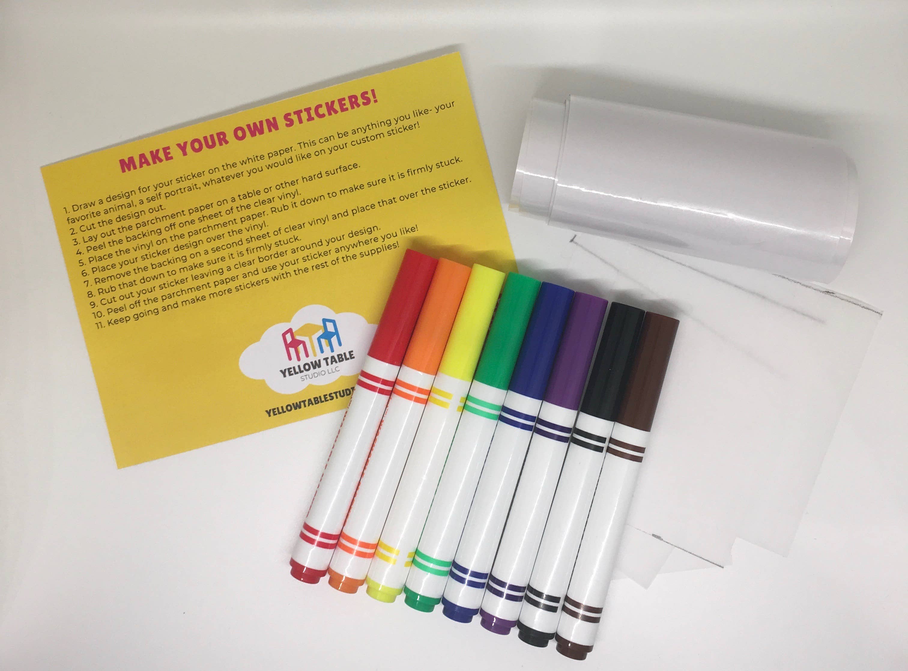Yellow Table Studio LLC – wholesale DIY craft kit – Child – DIY Custom Sticker Kit2