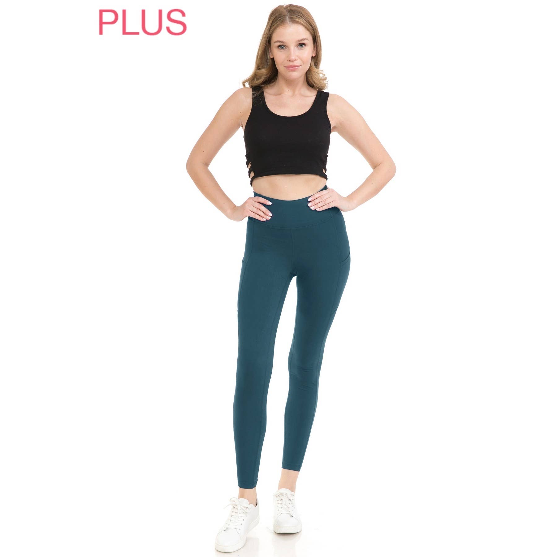 Leggings Depot - Venta al por mayor Leggings deportivos/cómodos - Mujer - Leggings deportivos sólidos de cintura alta premium de talla grande3