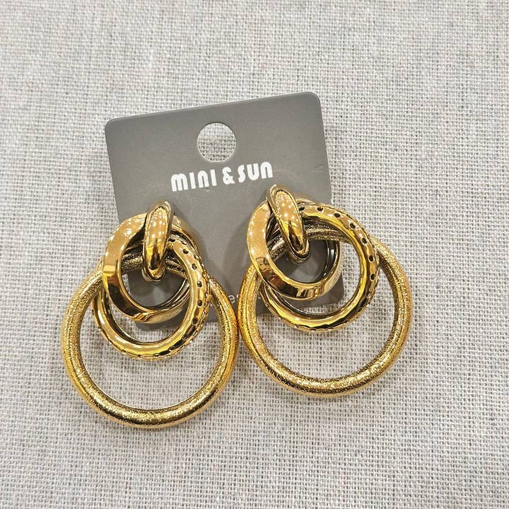 ADORA - Wholesale Hoop Earrings - Multilayer Intertwined Hoop Earrings0