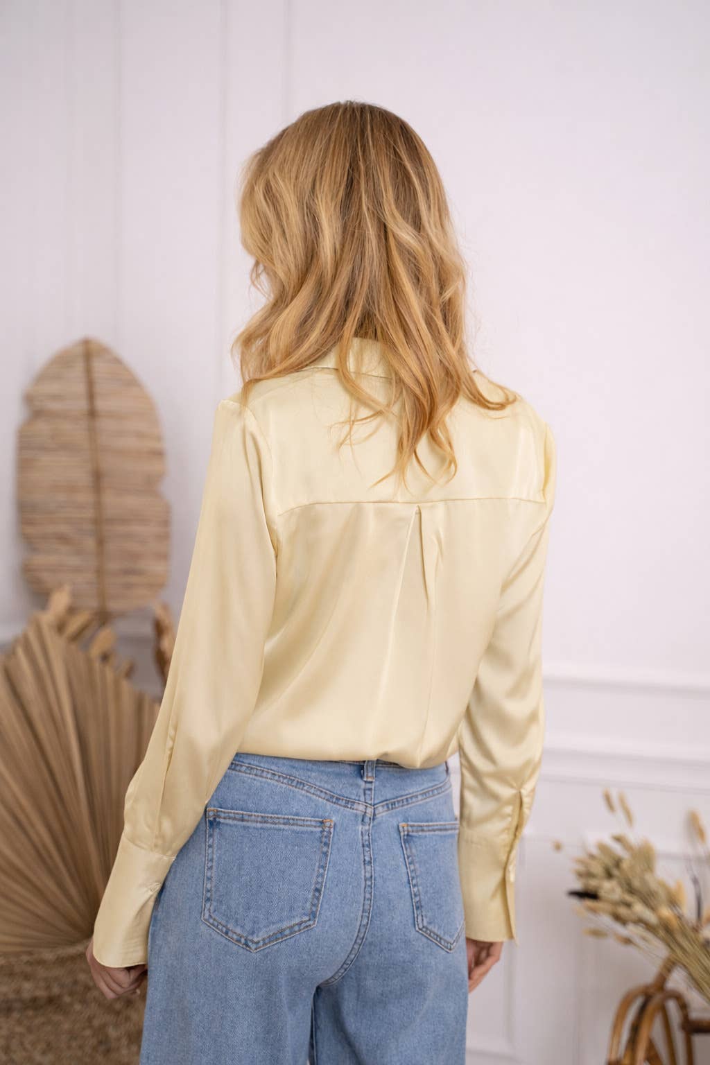 CHOKLATE PARIS - Wholesale Button Down Shirt - Women's - Léa Satin Shirt (S-M-L-XL) - CK0809130