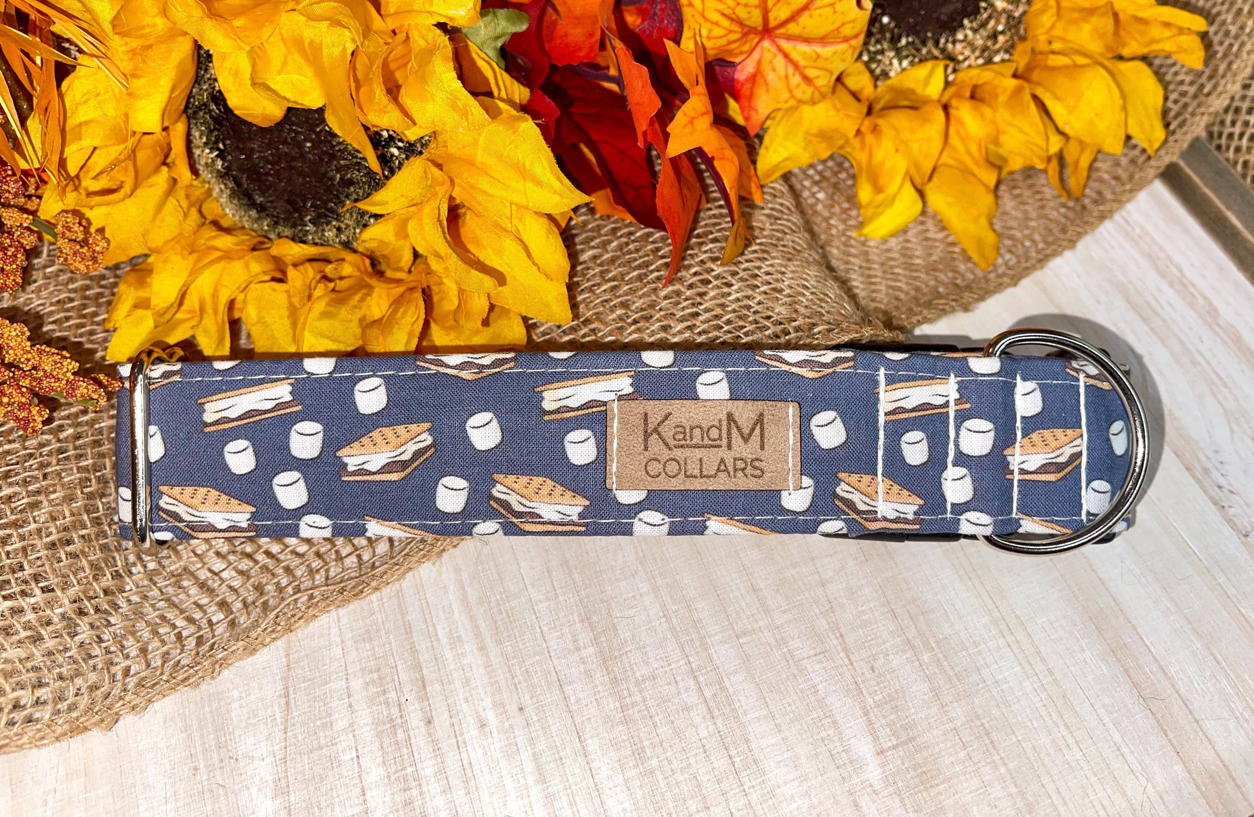 K and M Collars - Wholesale Pet Collar - Dog - S'mores Dog Collar, Fall Outdoor Camping, Smores, K and M2