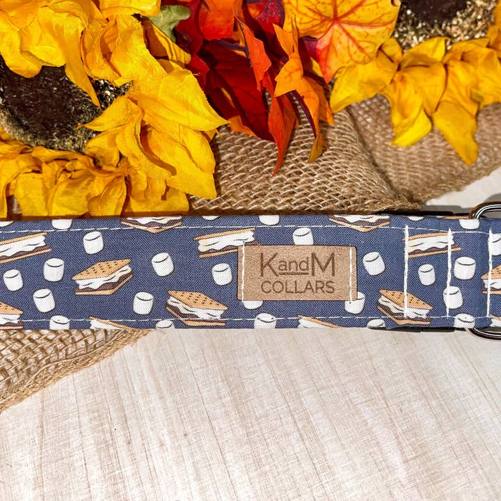 K and M Collars - Wholesale Pet Collar - Dog - S'mores Dog Collar, Fall Outdoor Camping, Smores, K and M2