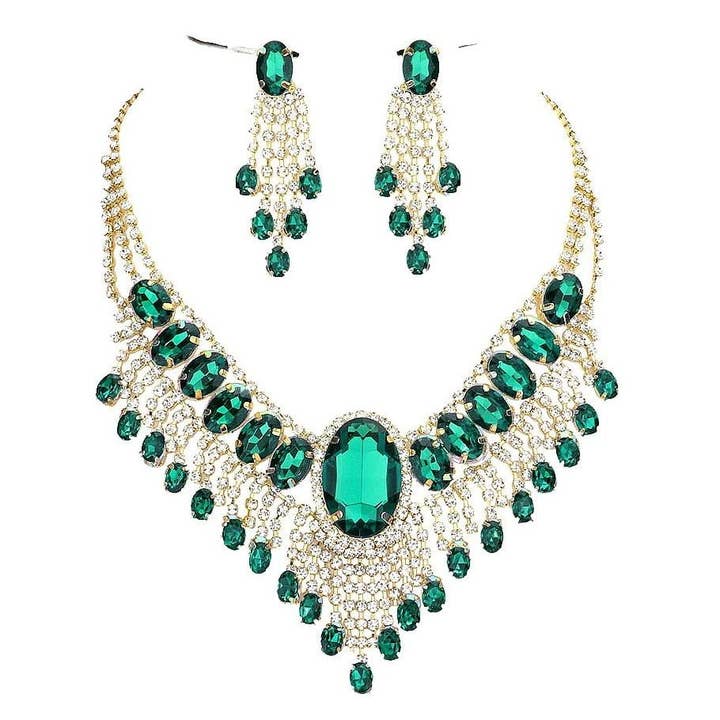 Diacly - Wholesale Jewelry Set - Bohemian Gatsby Theme Statement Necklace Set1