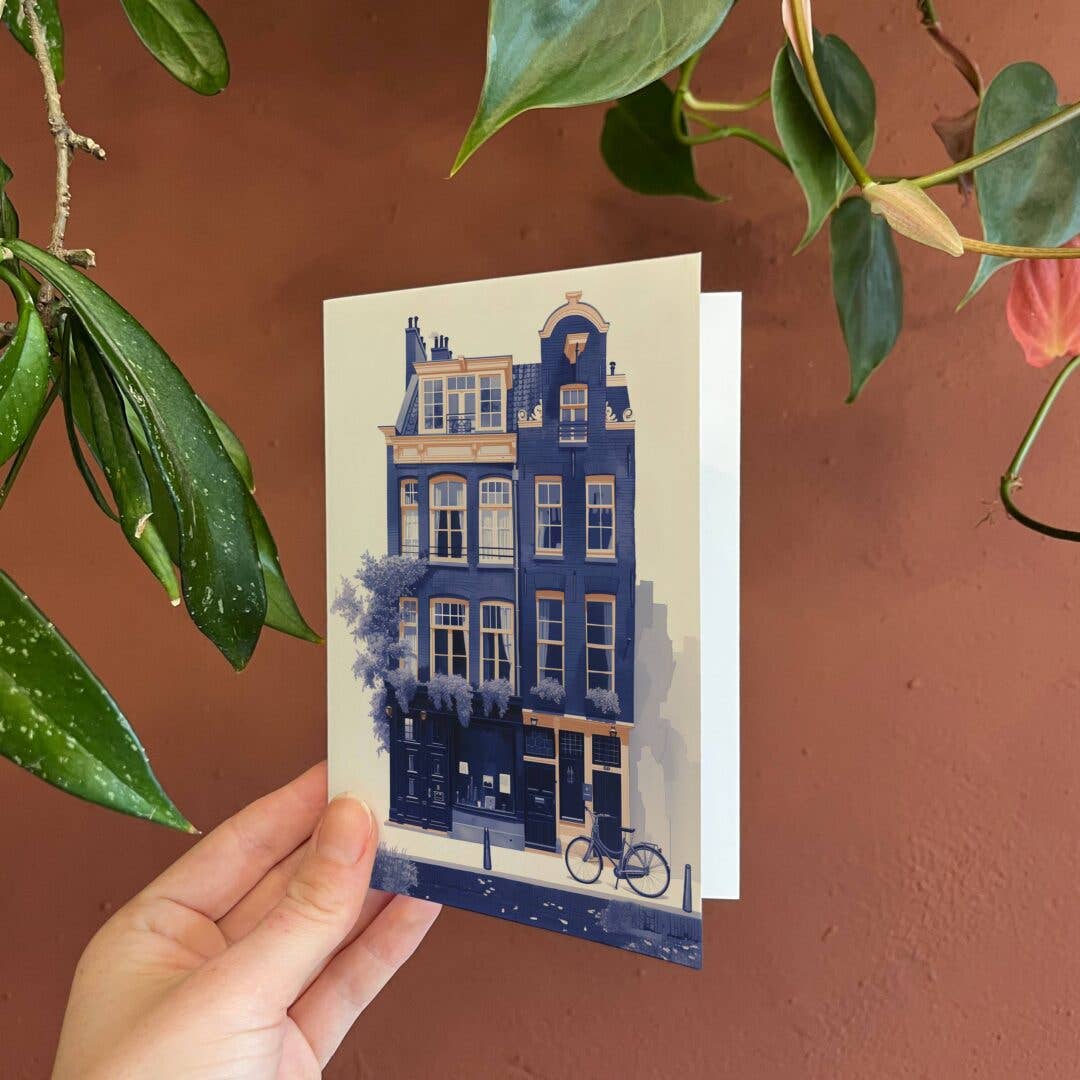 Botanopia - gifts , decor and cards for plant lovers - Wholesale Everyday Greeting Card - Wisteria on the canal house | Everyday Greeting Card | Dutch5