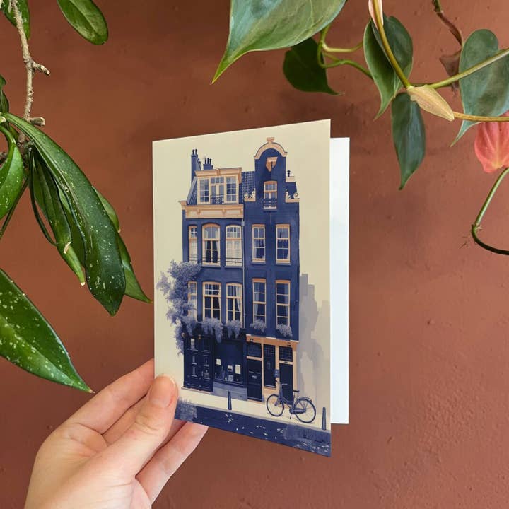 Botanopia - gifts , decor and cards for plant lovers - Wholesale Everyday Greeting Card - Wisteria on the canal house | Everyday Greeting Card | Dutch5