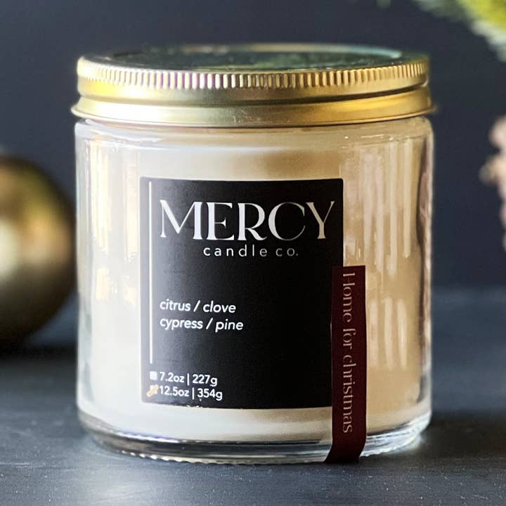 Mercy Candle Co. - Wholesale Jar/Filled Candle - Home For Christmas Signature Candle1