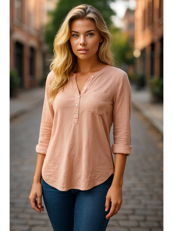 A Woman we Love - Wholesale Button Down Shirt - Women's - Pack of 20 Spring-Summer Blouses – Ultra-Lightweight Fabric 11