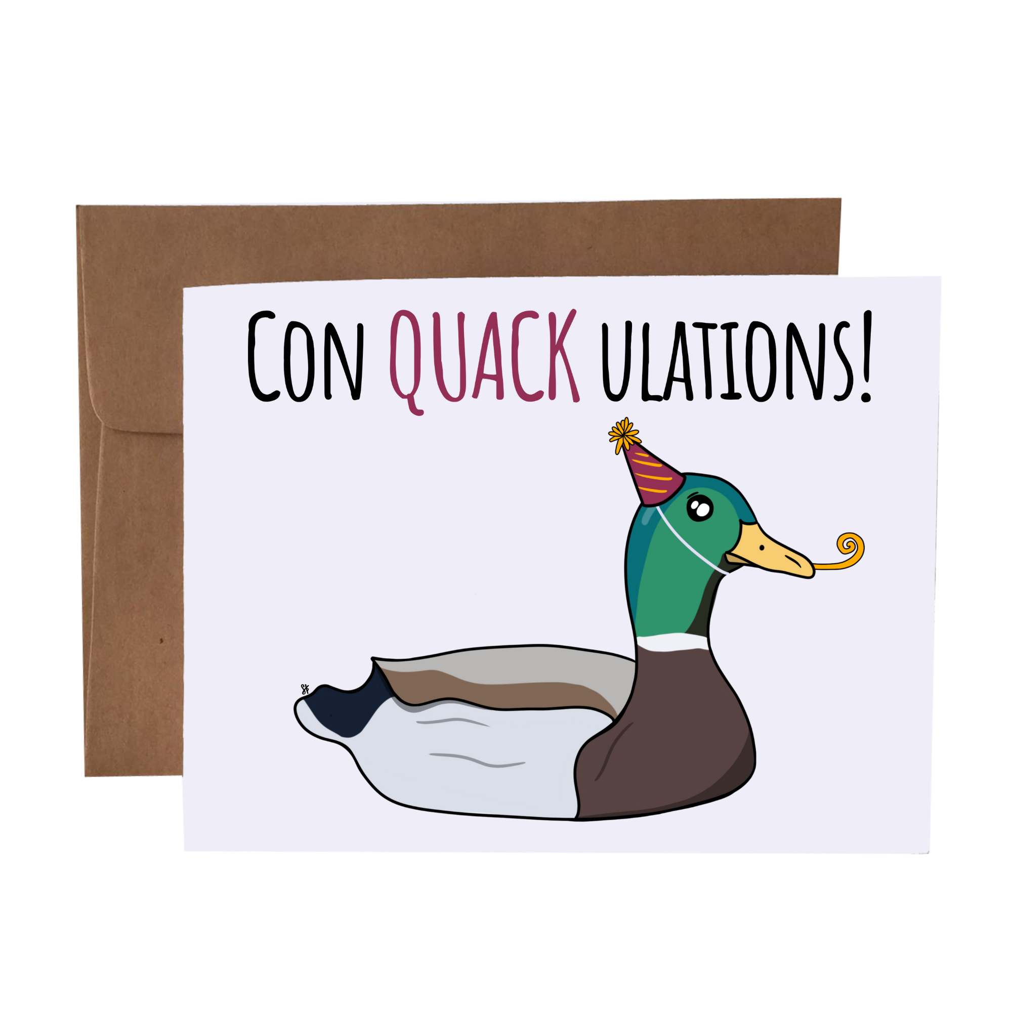 SKP ink - Wholesale Congratulations Card - Conquackulations | Duck Pun | Congratulations Greeting Card0
