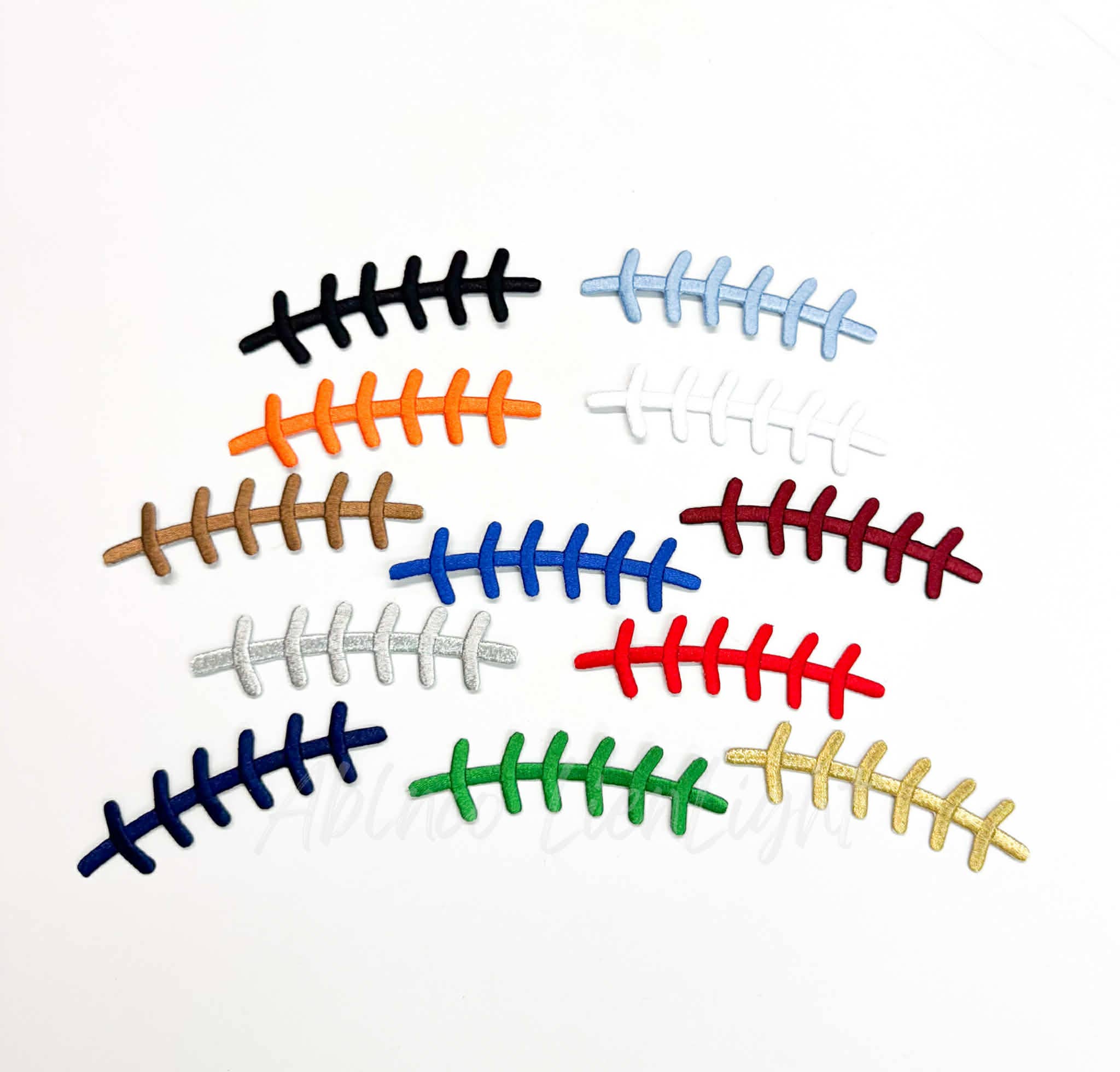 ABLNco - Wholesale Patch - Football Laces Embroidery Patch - Black1