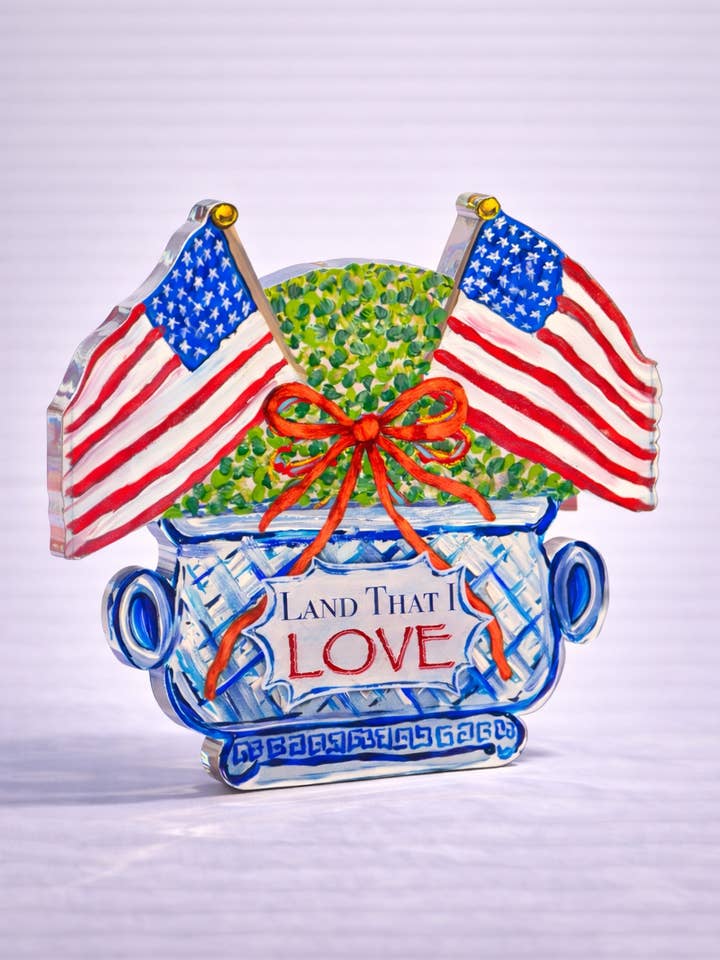 Designer AMERICA Series Thick Acrylic Cut-Outs (Set of Four) for wholesale by Mid Mod Design LLC