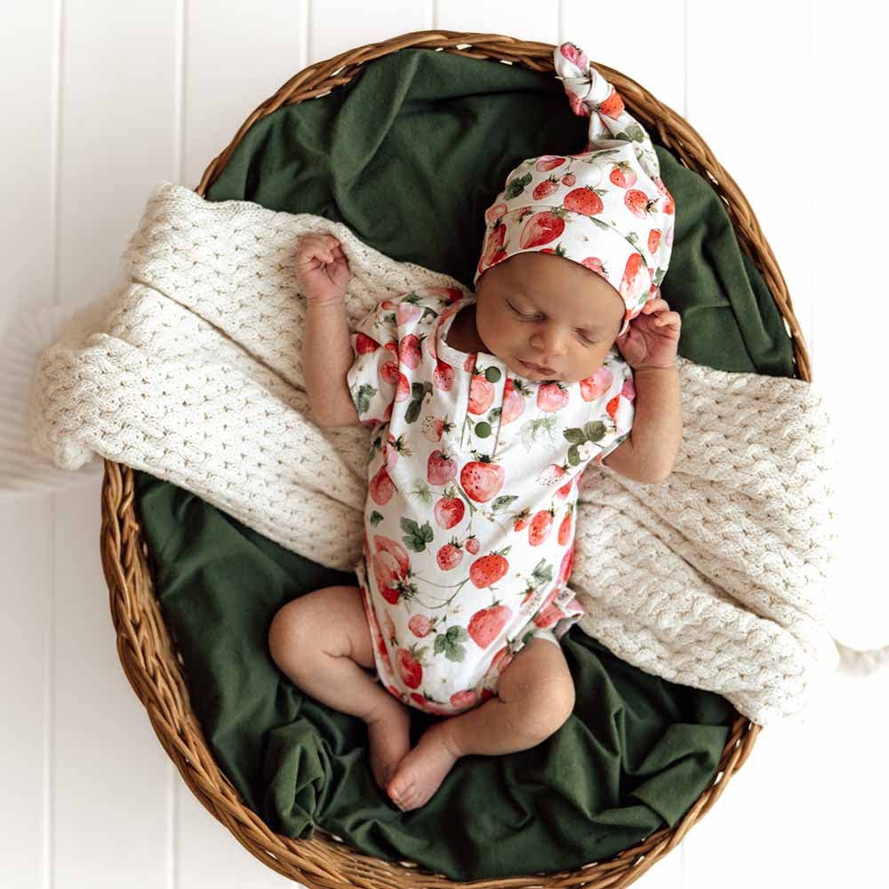 Snuggle Hunny - Wholesale Bodysuit (Non-Footed) - Baby - Strawberry Short Sleeve Organic Bodysuit11