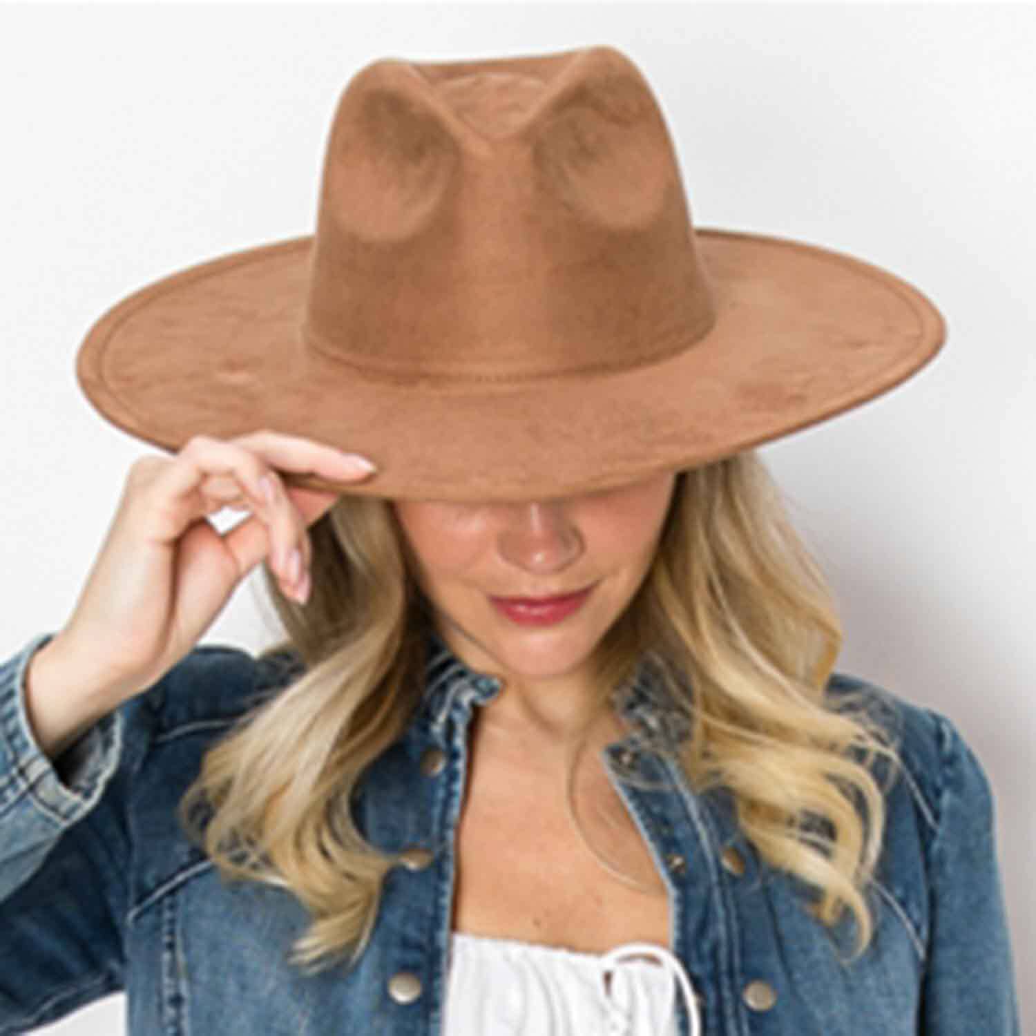 One and Only Accessories - Wholesale Fedora - Women's - Best seller Fashion Classic Wide Brim suede Hat New Color  (Copy)11