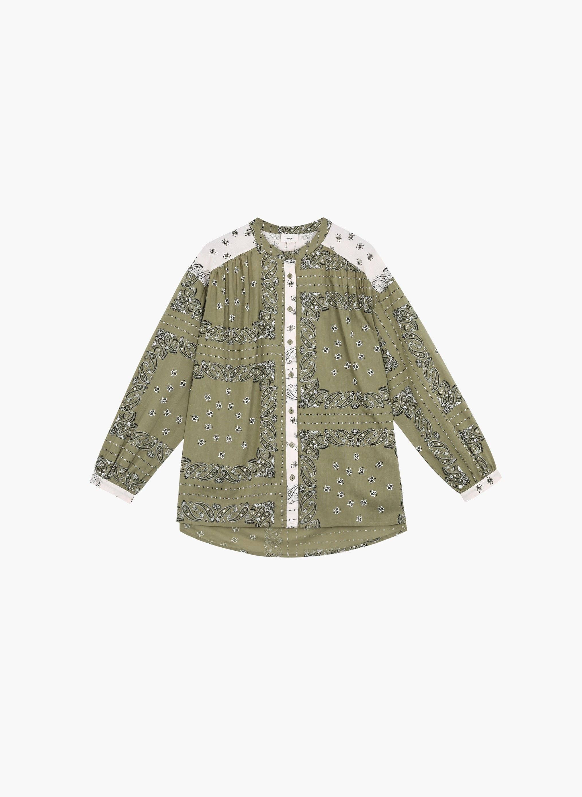 An'ge – wholesale Buttoned-down shirt – Women's – SOLINATA SHIRT flinto khaki4