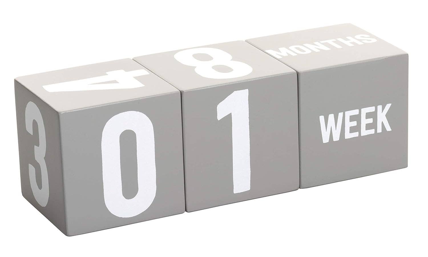 Kate & Milo - Vente Cube pour événement et souvenir – enfant et bébé - Blocs d'âge en bois pour photos étapes2