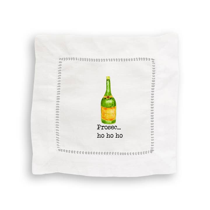 French Graffiti - Wholesale Tea Towel - Prosecco Ho Ho Ho