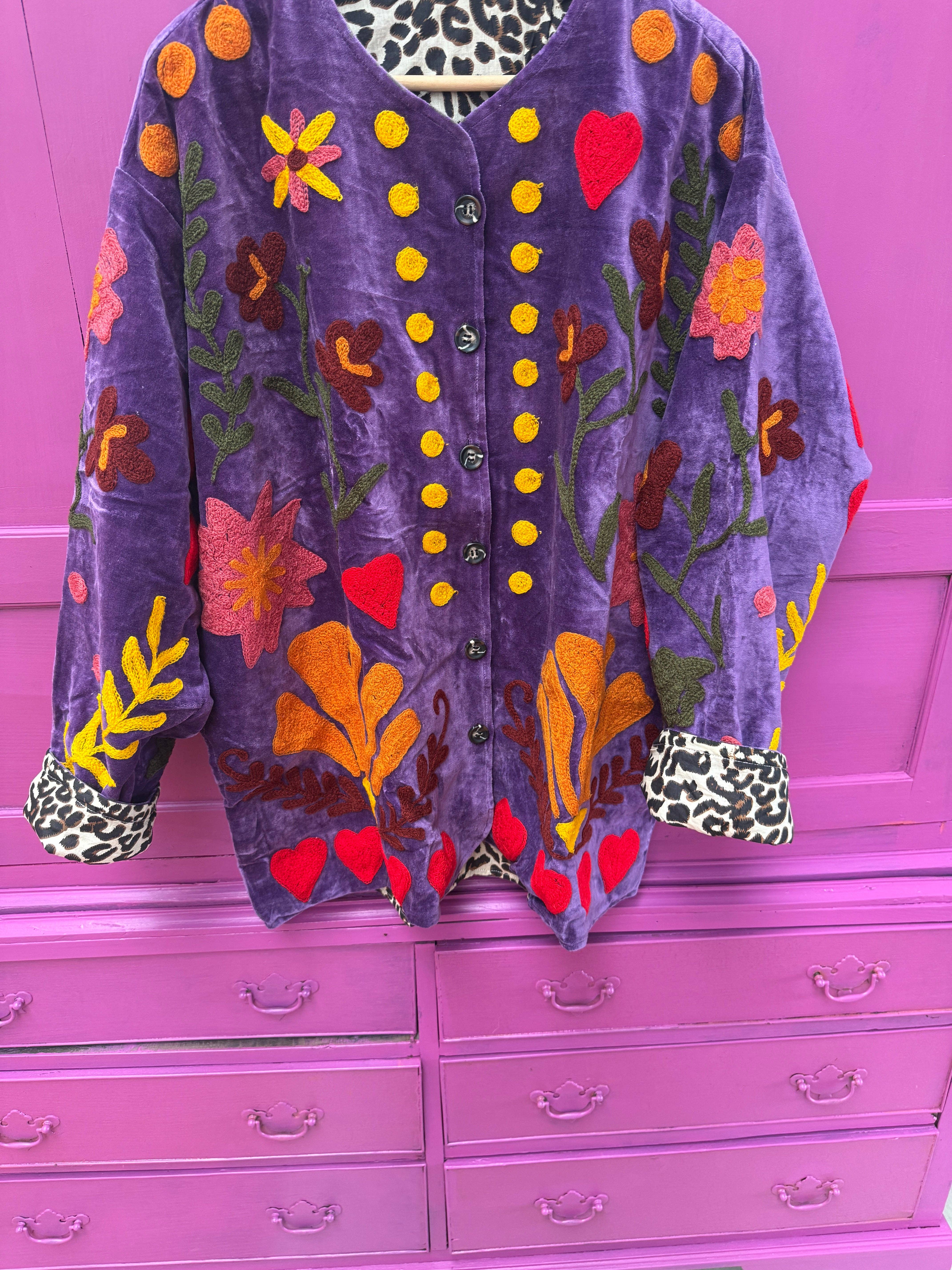 ToutVintage - Wholesale Jacket - Women's - Velvet Jacket LOVE purple5