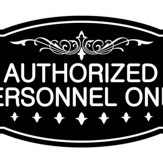 Borden ByLITA Victoriaans Alleen Bevoegd Personeel Bord voor wholesale door All Quality