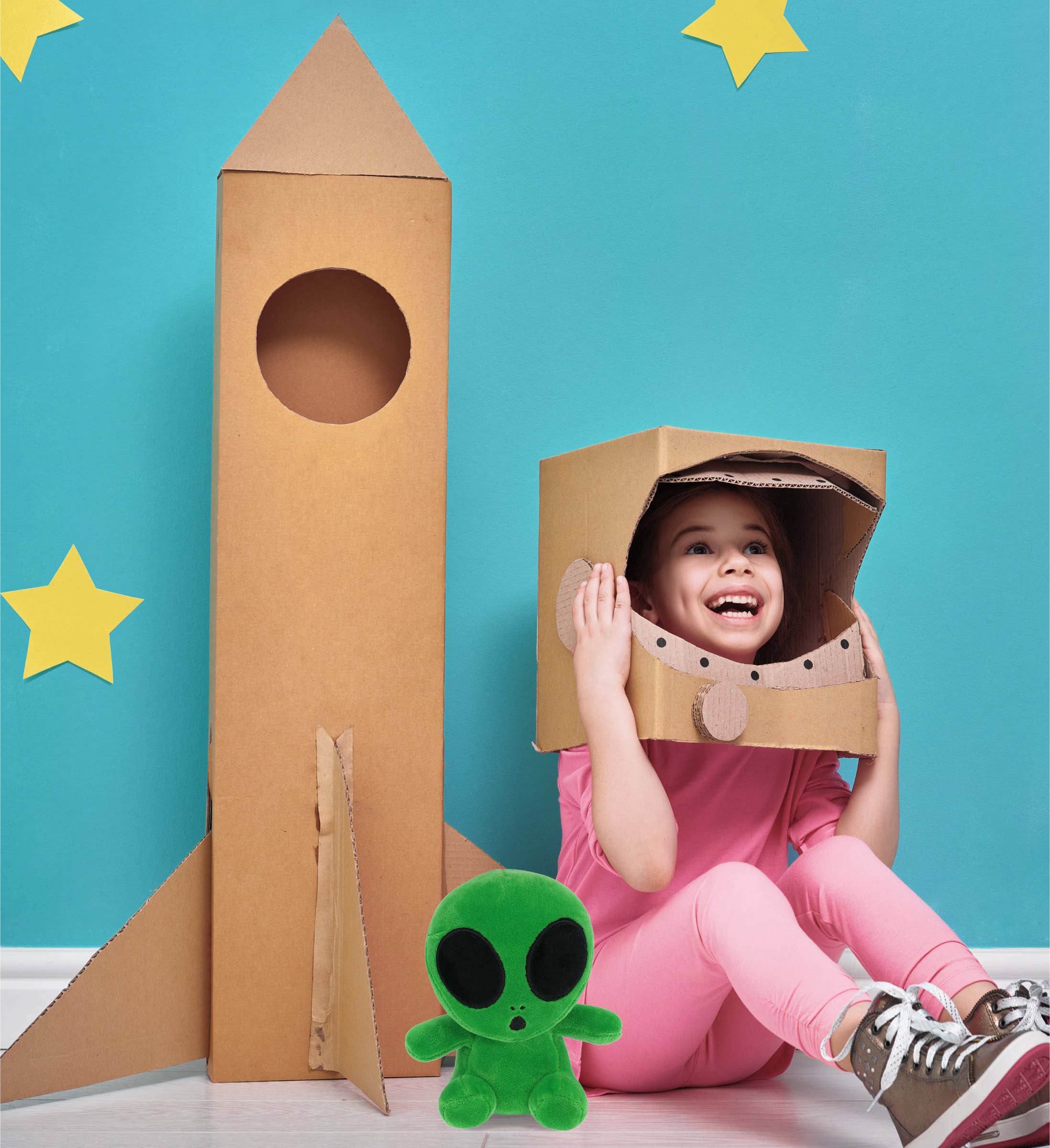 Cota Global - Wholesale Stuffed/Plush Toy - Kids & Baby - Snug-Mooshies Plush - Green Alien 6"5