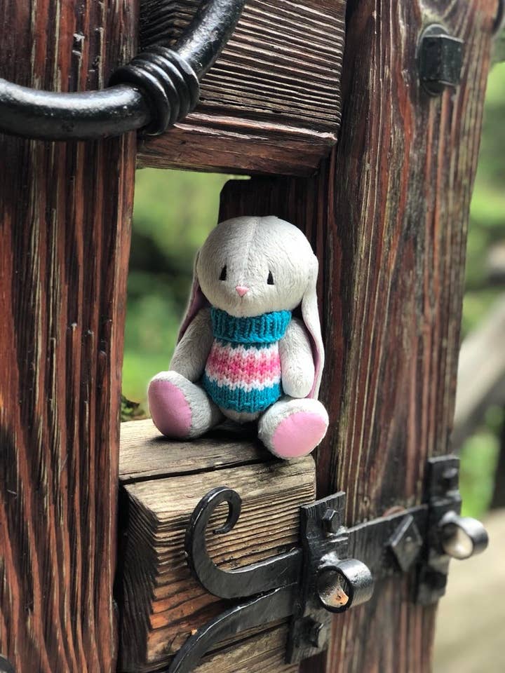 Bunny in a sweater for wholesale by Frank and Bubby