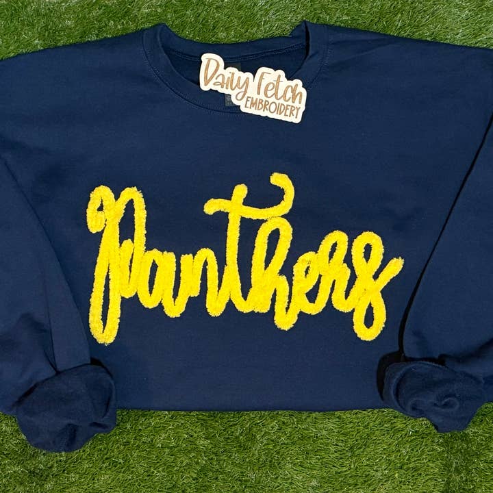 Panthers Yarn Embroidered Sweatshirt for wholesale by Daily Fetch KC