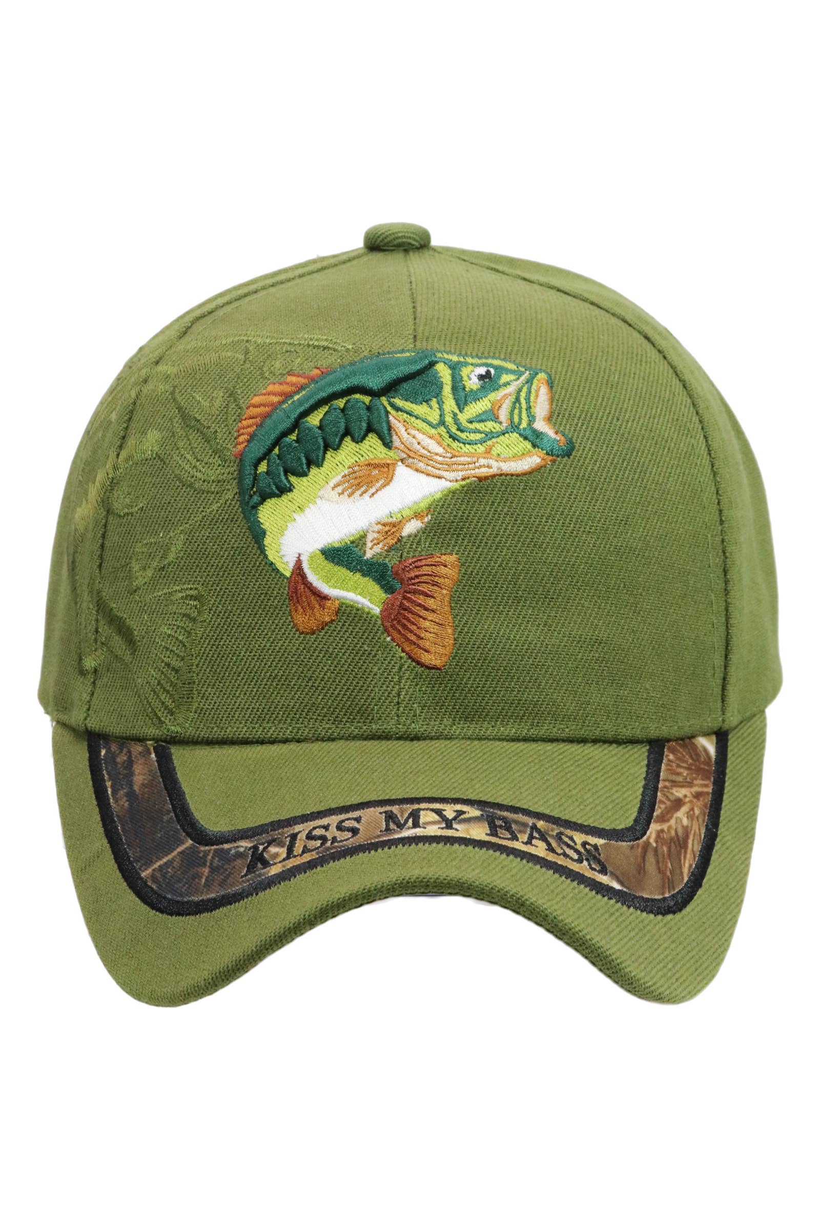 Cap Zone - Venta al por mayor Gorra de béisbol - Unisex - Gorra de béisbol acrílica Kiss My Bass Fish con cierre de velcro3
