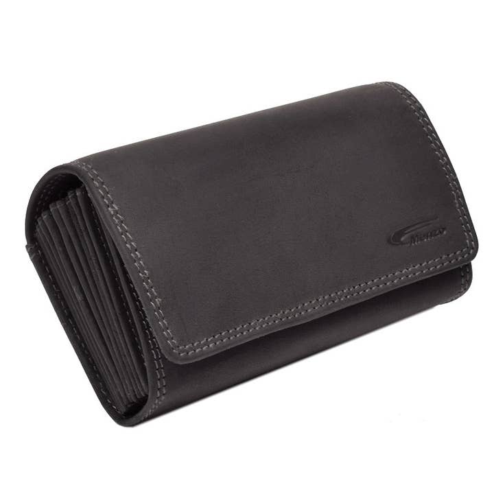 Menzo 990 Portafoglio professionale in pelle di bufalo/nero per la vendita all'ingrosso da parte di Menzo