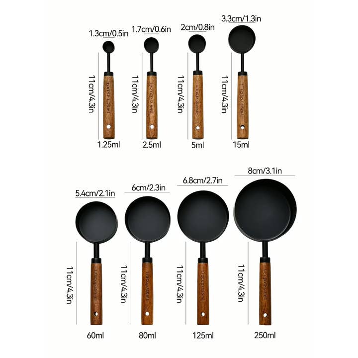 Homerely - Wholesale Measuring Cup - Black Stainless Steel Measuring Cups Set
