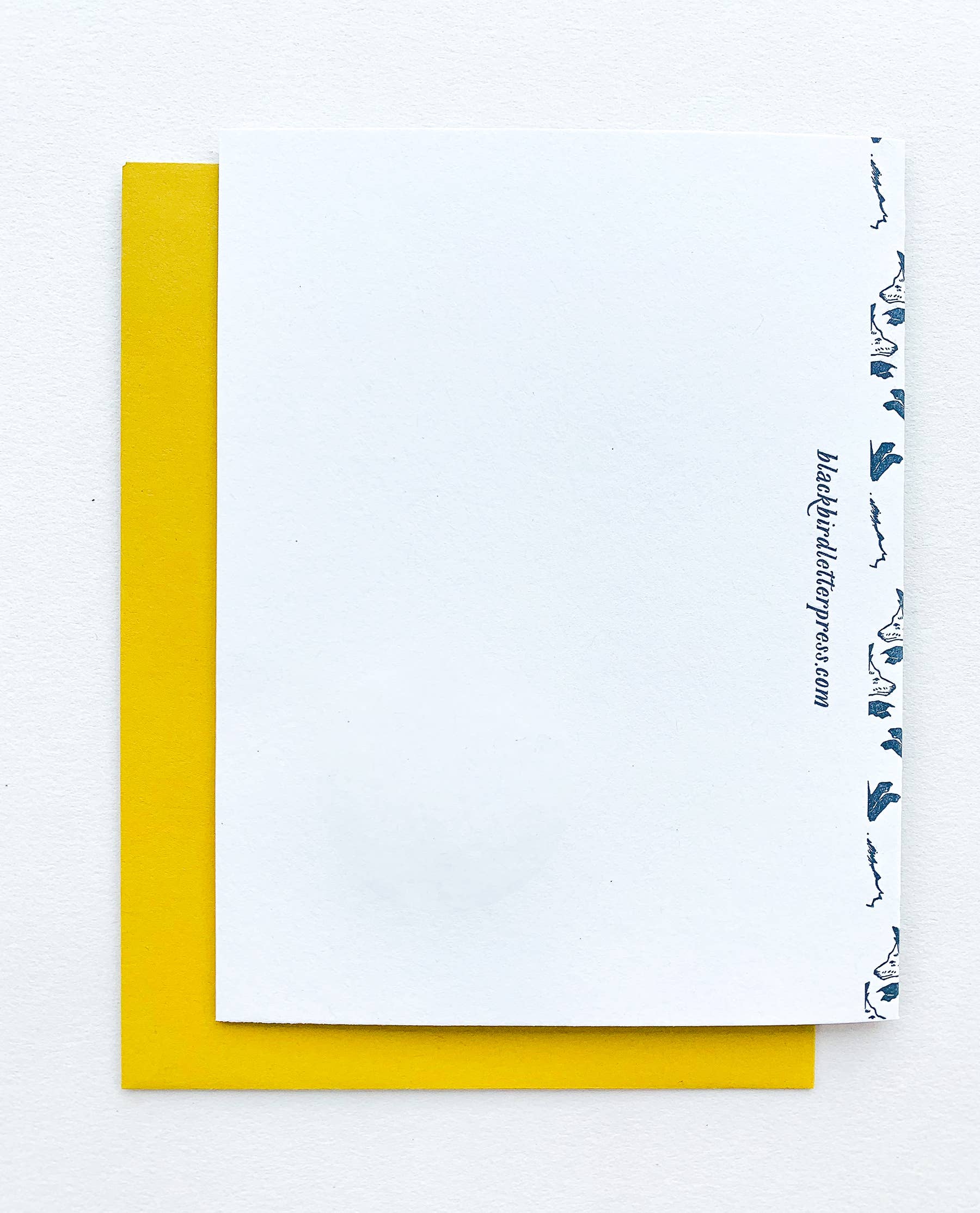 Blackbird Letterpress – wholesale Thank you card – thanks fox pattern card2