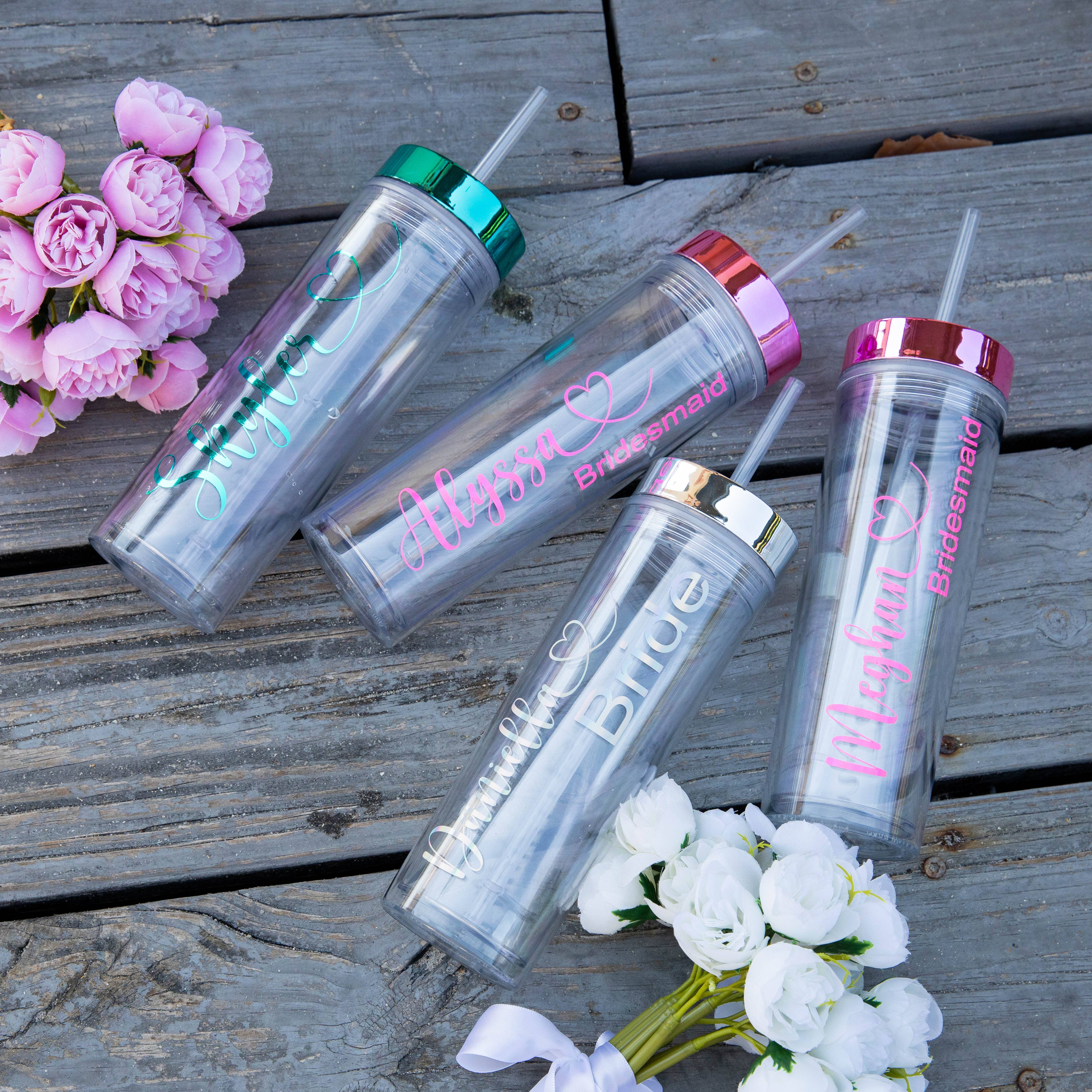 Sisters G Kids - Wholesale Geïsoleerd drinkgerei - Aangepaste heldere plastic bekers met metalen deksels8