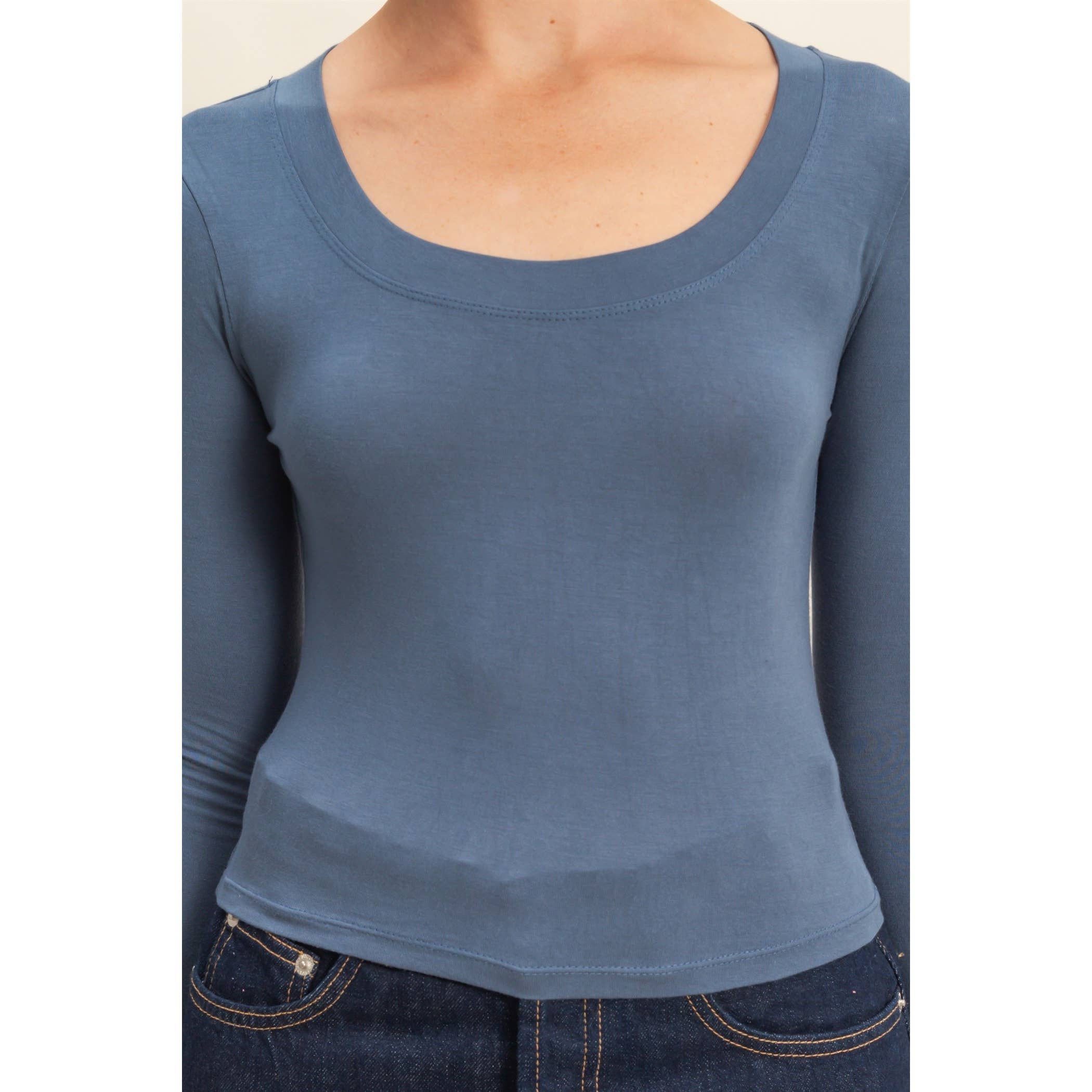 HYFVE - Wholesale Shirt - Women's - Cropped Scoop Neck Long Sleeve Top24
