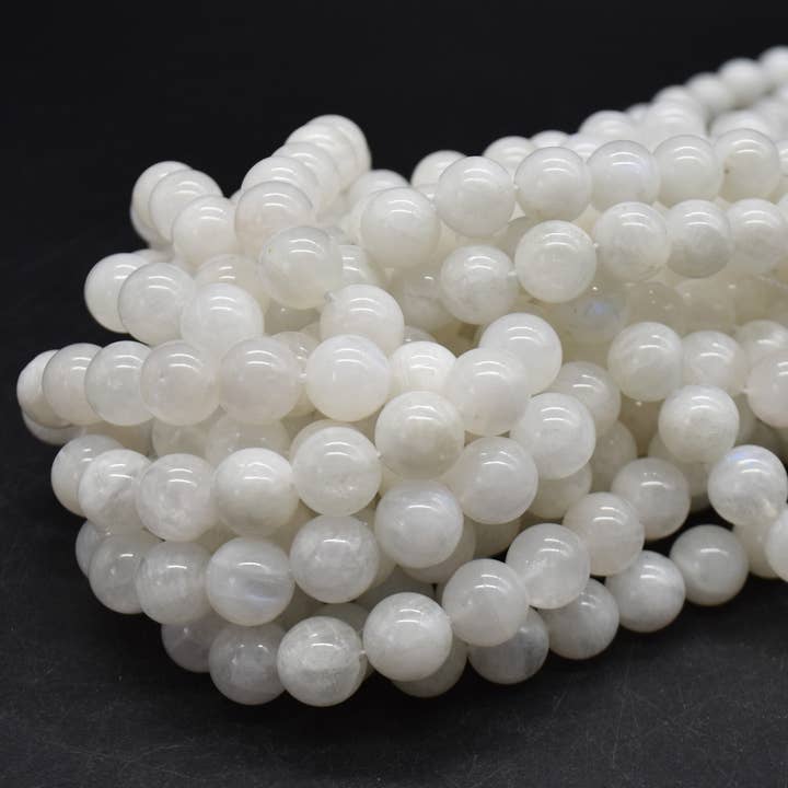Oriental Direct Craft Supplies - Wholesale Beads - Grade A Natural Rainbow Moonstone Round Beads7