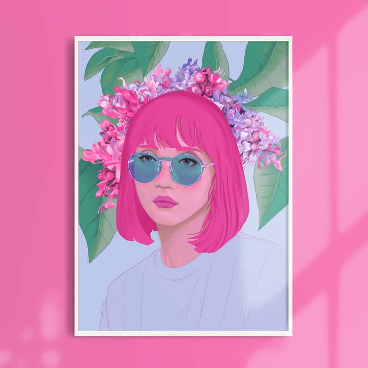 Lilac, Art Print (A5,A4,A3) Magic Lilac Floral for wholesale by NKassia