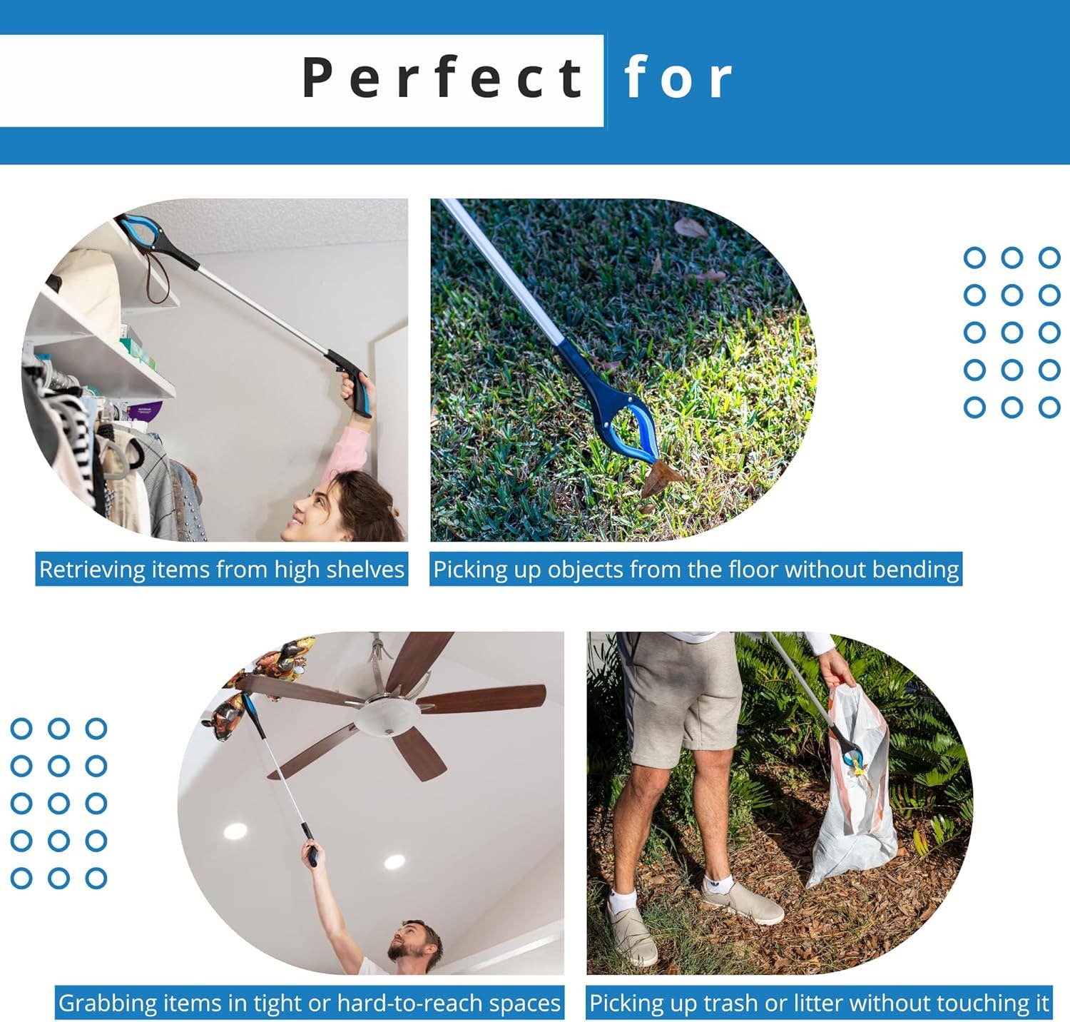 Crover - Wholesale Kitchen Tool/Gadget - 32" Grabber Reacher Tool with Rotating Head1