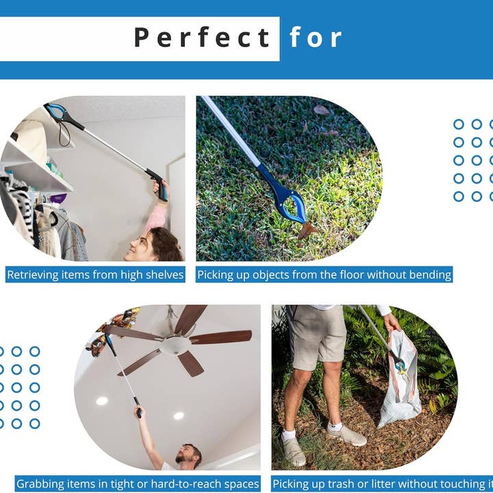 Crover - Wholesale Kitchen Tool/Gadget - 32" Grabber Reacher Tool with Rotating Head1