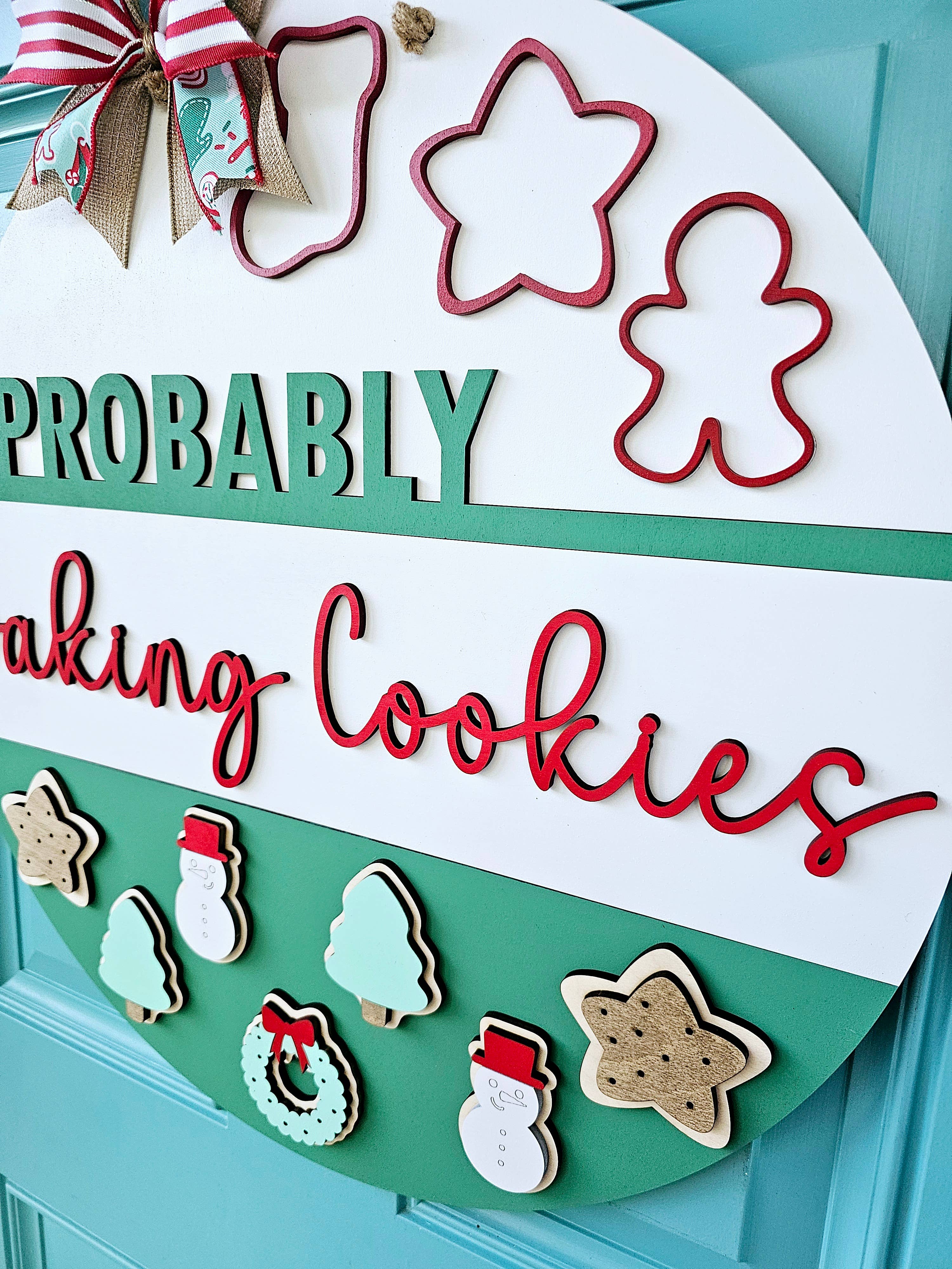 Teal Moon Creations - Wholesale DIY Craft Kit - DIY Probably Baking Cookies Door Hanger1
