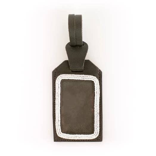 Braune Perlen Leder Kofferanhänger für den Großhandel von The Sawa Shop