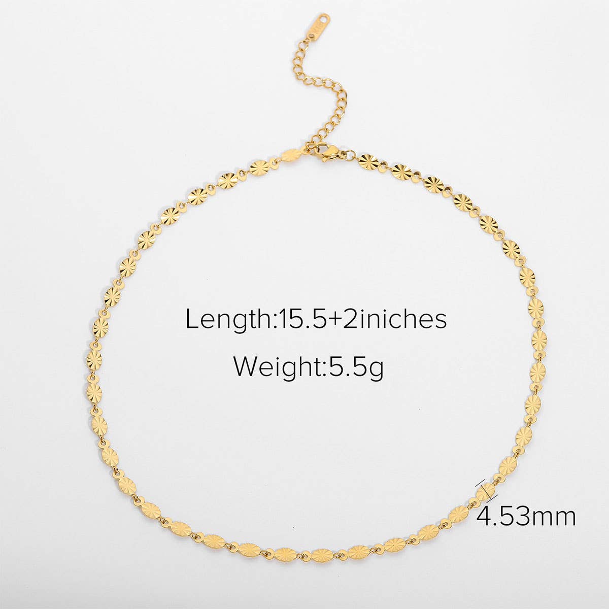 ACCITY - Wholesale Link & Chain Necklace - MULTILAYER GOLD PLATE STAINLESS STEEL NECKLACE_CWAJE061914