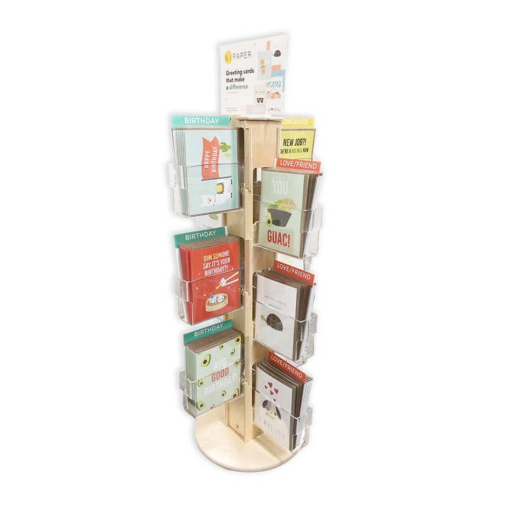 IMPAPER – Engroshandel Display til forhandlere – Card Display Rack pakke med 24 Best-sælgere