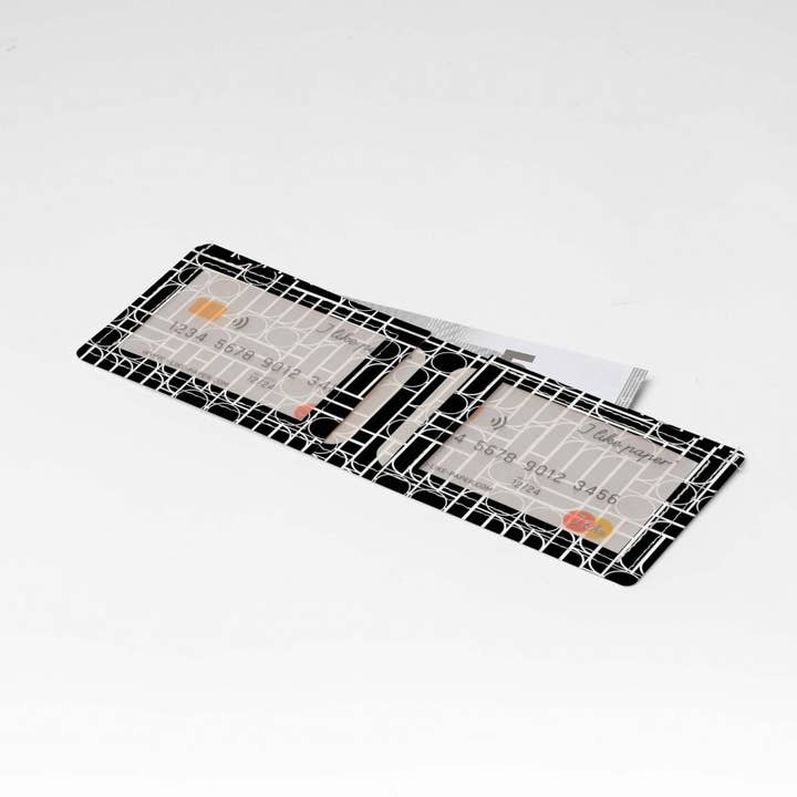 Portafoglio per carte di credito BAUHAUS BLACK Tyvek® per la vendita all'ingrosso da parte di I Like Paper