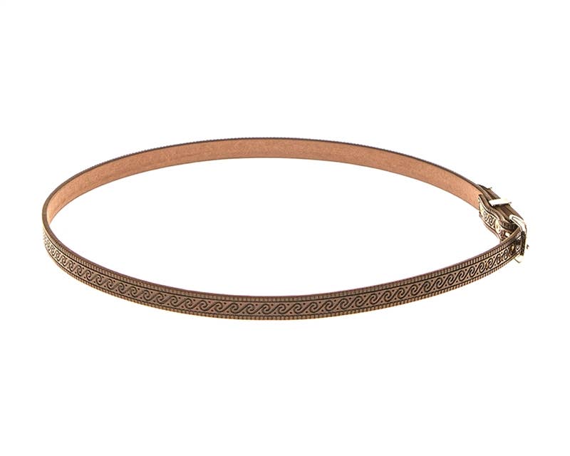 DNMC - Vente Accessoire pour chapeau – femme - Bandeau de chapeau - Cuir embossé - Motif vagues2