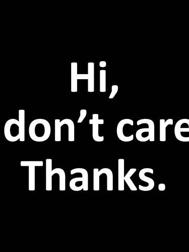 Hi I Don't Care Thanks (MENS V NECK) for wholesale by Feelin Good Tees