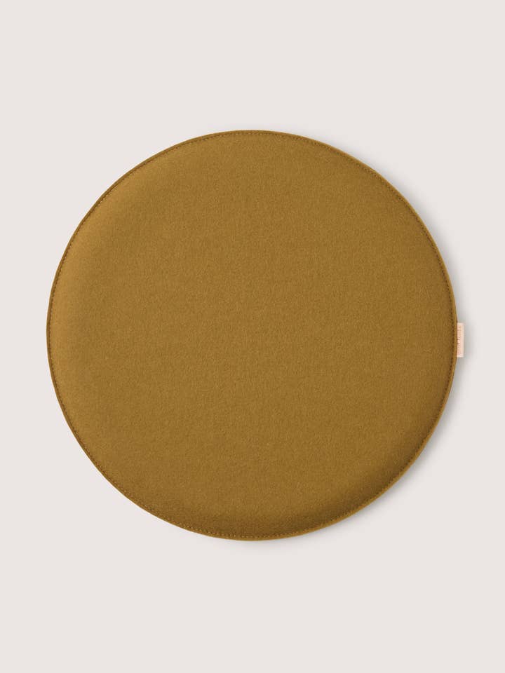 Zabuton Merino Wool Round Seat Cushion Brine for wholesale by Graf Lantz