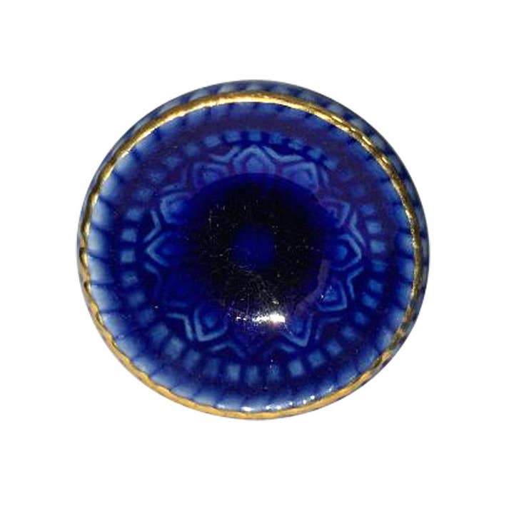 Perilla Home - Wholesale Knob/pull - Marrakech Ceramic Knob Blue ( Set of 6 )3
