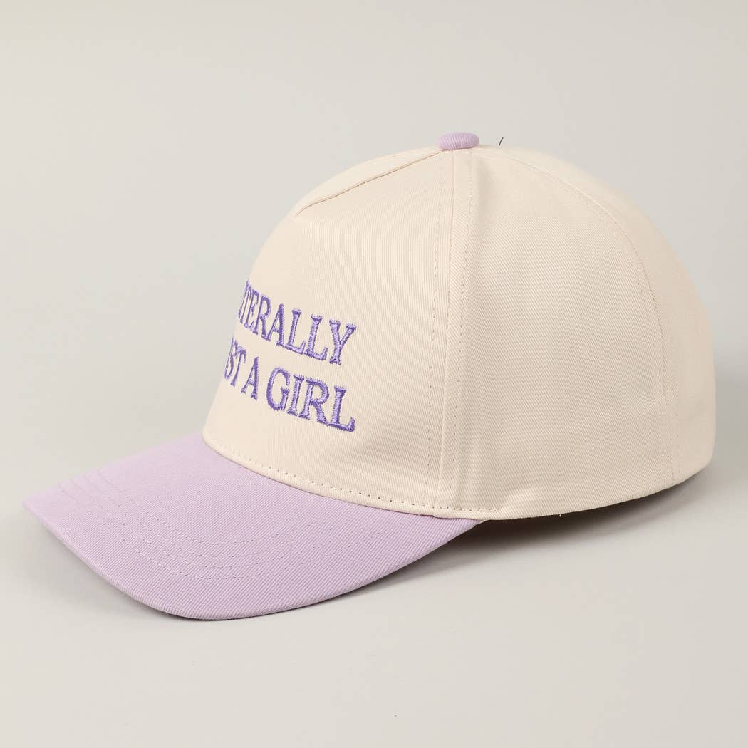 Fashion City - Wholesale Baseball Cap - Unisex - Literally Just A Girl Embroidery Two Tone Trucker Hat18