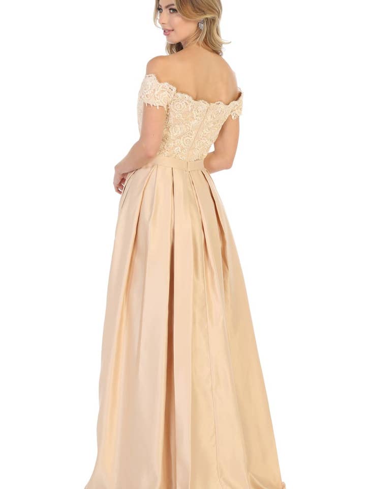LA Merchandise - Wholesale Gown - Women's - Off Shoulder Evening Gown with Pockets - LA1762