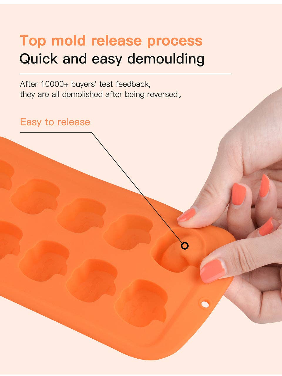 Starlight Wholesale LLC. - Wholesale Chocolate/Candy Mold - Halloween's 10 cavity pumpkin shape mold4