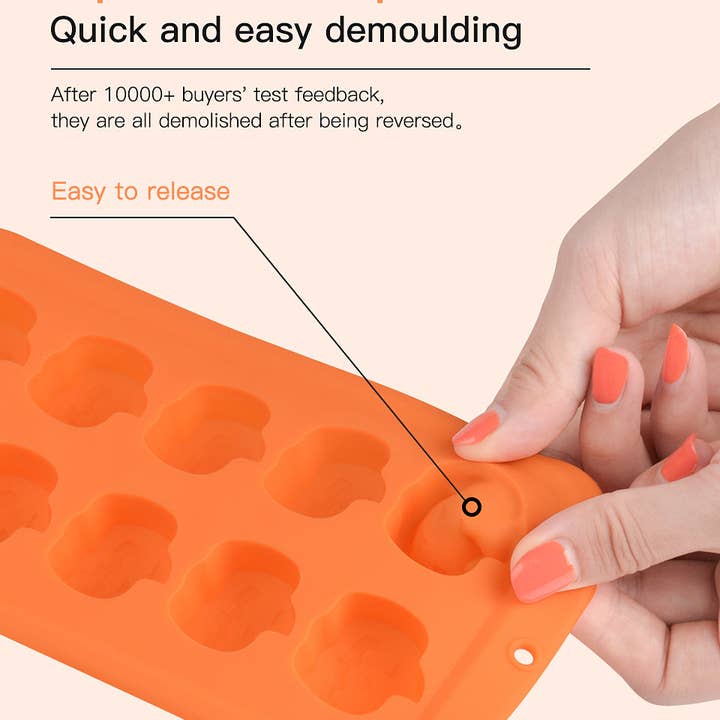 Starlight Wholesale LLC. - Wholesale Chocolate/Candy Mold - Halloween's 10 cavity pumpkin shape mold4