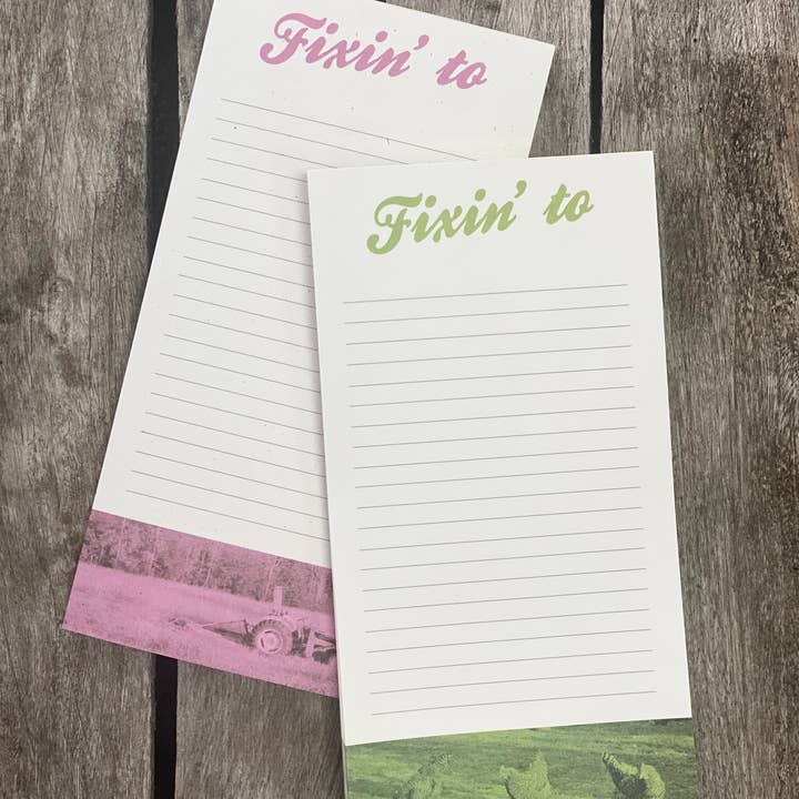SOUTHERN FRIED DESIGN BARN - Wholesale Notepad - *SALE* Fixin' To Green Notepad