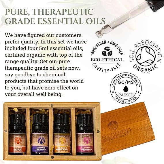 Eco Drop – Großhandel Ätherisches Öl – Kollektion ätherischer Öle mit Blumenduft 4 x 5 ml3