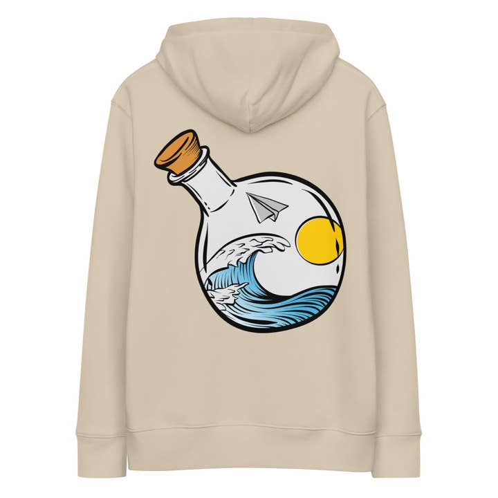 Felpa con cappuccio unisex "Message in a Bottle" per la vendita all'ingrosso da parte di Bluhava
